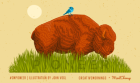 Creative Mornings Sherbrooke - Pioneers illustration